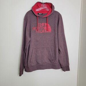The North Face‎ Hoodie Pullover Graphic Logo Maroon Red Large